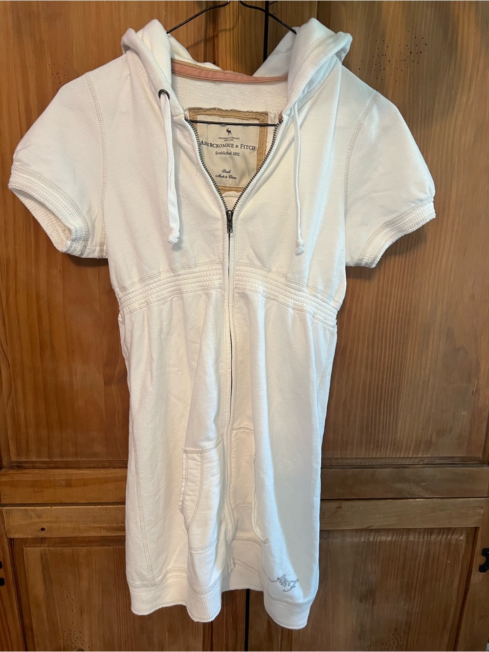 Abercrombie & Fitch Girls Women’s Small White Hooded Dress Swim Coverup